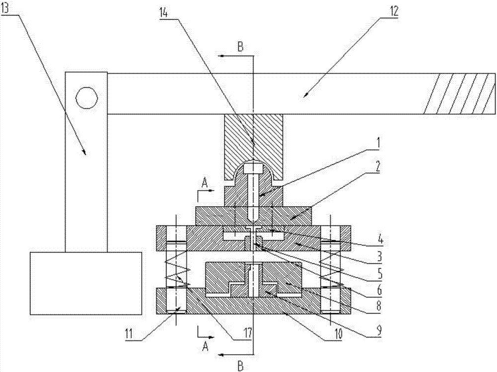 Manual composite blanking die