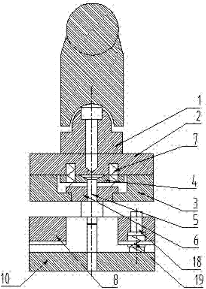 Manual composite blanking die