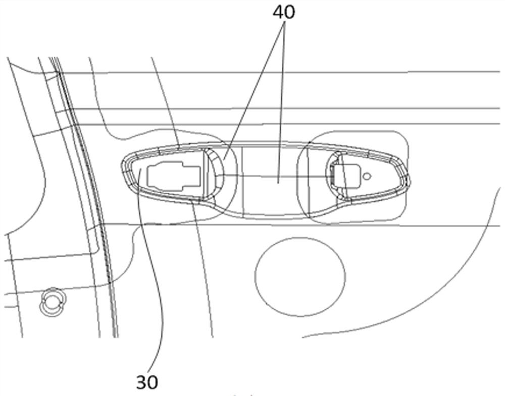 Vehicle door outer plate door handle position curved surface defect optimization method