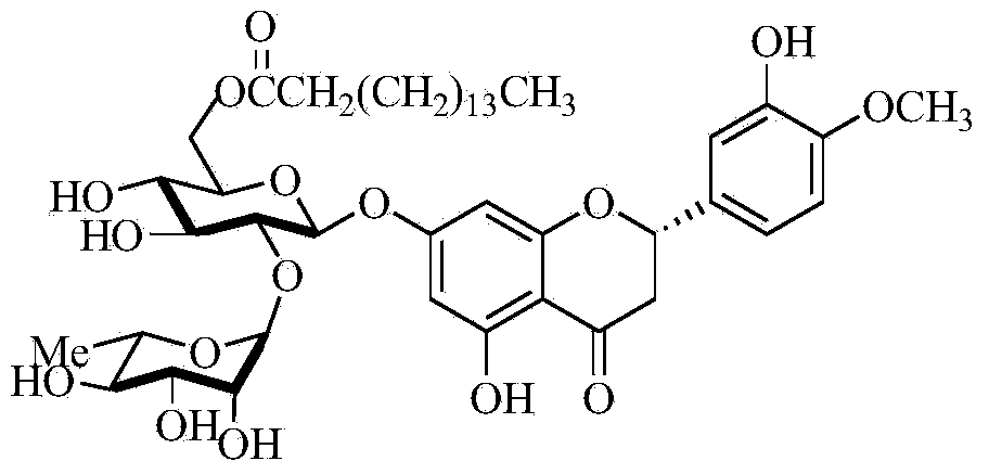 Method for synthesizing 6''-O-palmitoyl-neohesperidin ester on line by using lipase as catalyst