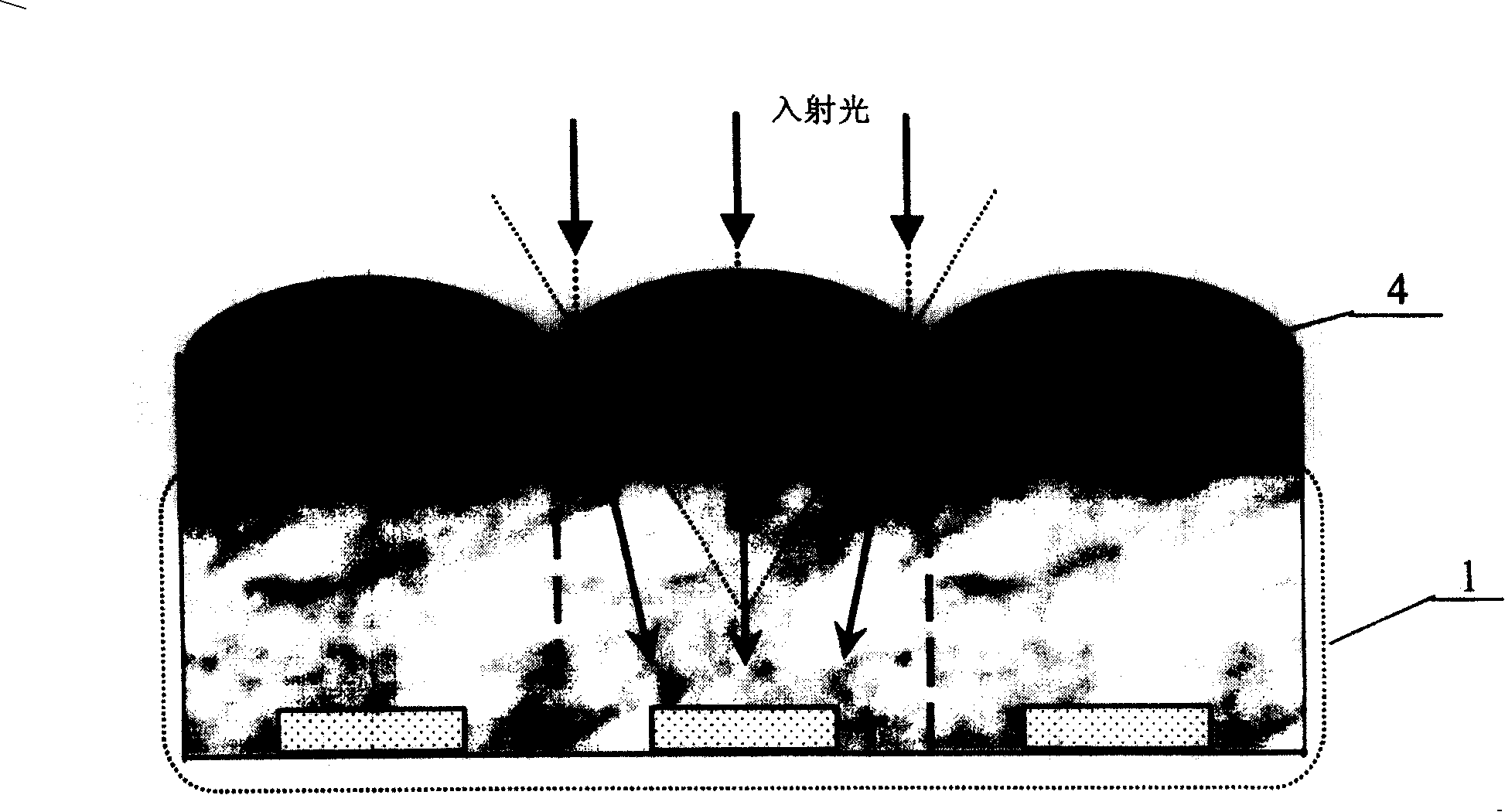 Backward integrated micro-lens infrared focal plane detector and micro-lens producing method