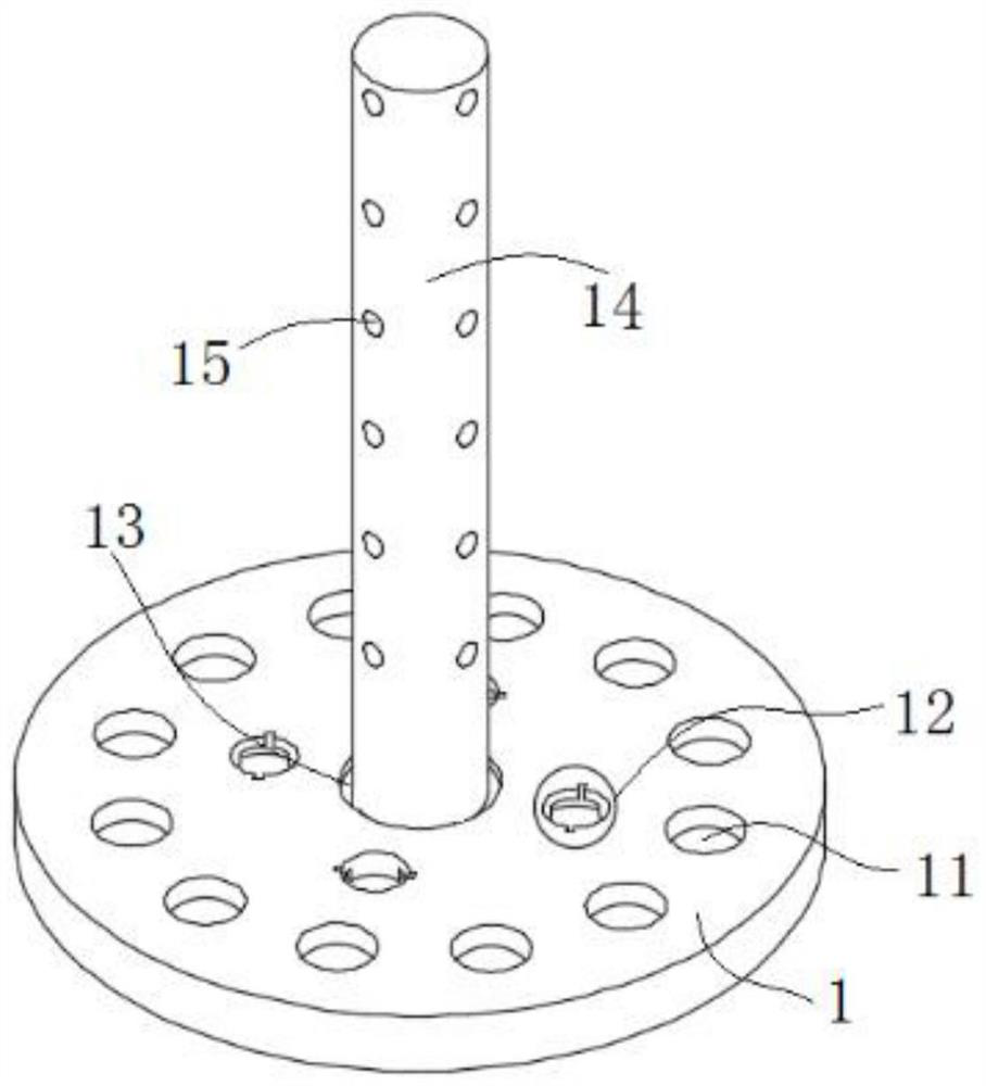 An adjustable combined test tube rack