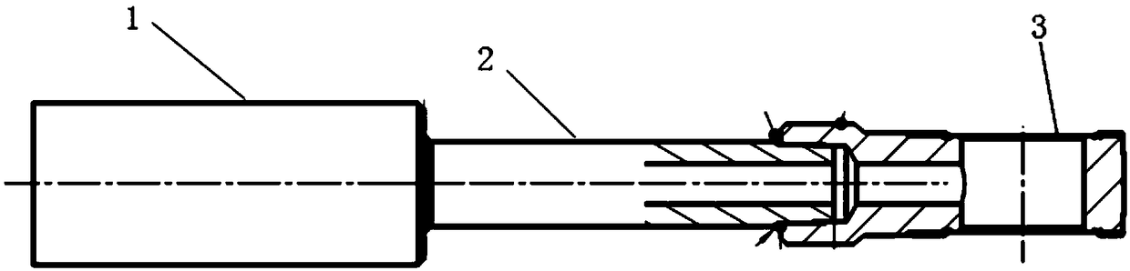 Welded joint structure used for automobile brake hose and welding process of welded joint structure