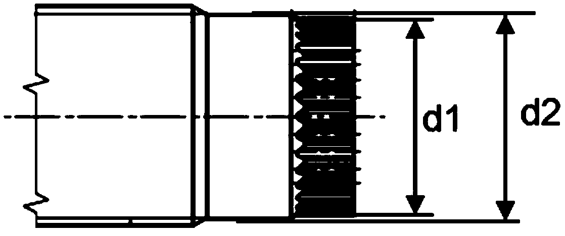 Welded joint structure used for automobile brake hose and welding process of welded joint structure