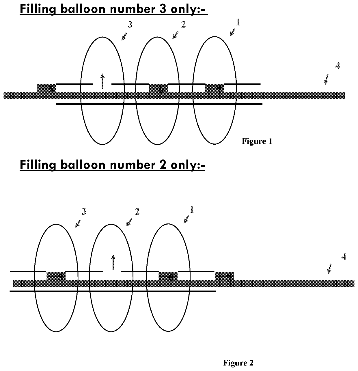 Arterial balloon with variable pressures