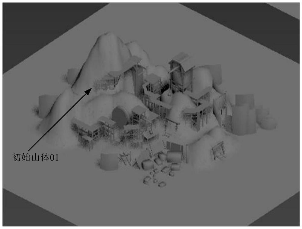 Method and device for rendering mountain in three-dimensional virtual scene of application program