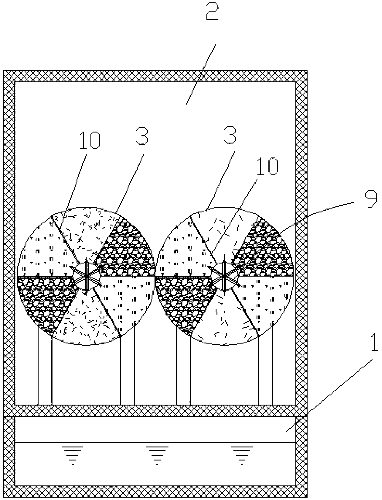 Spiral self-stirring dry fermenting device and method