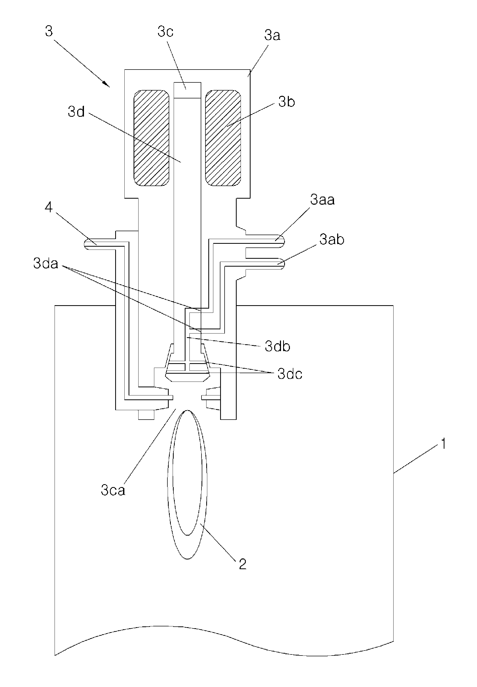 Combustion generating device of internal combustion engine