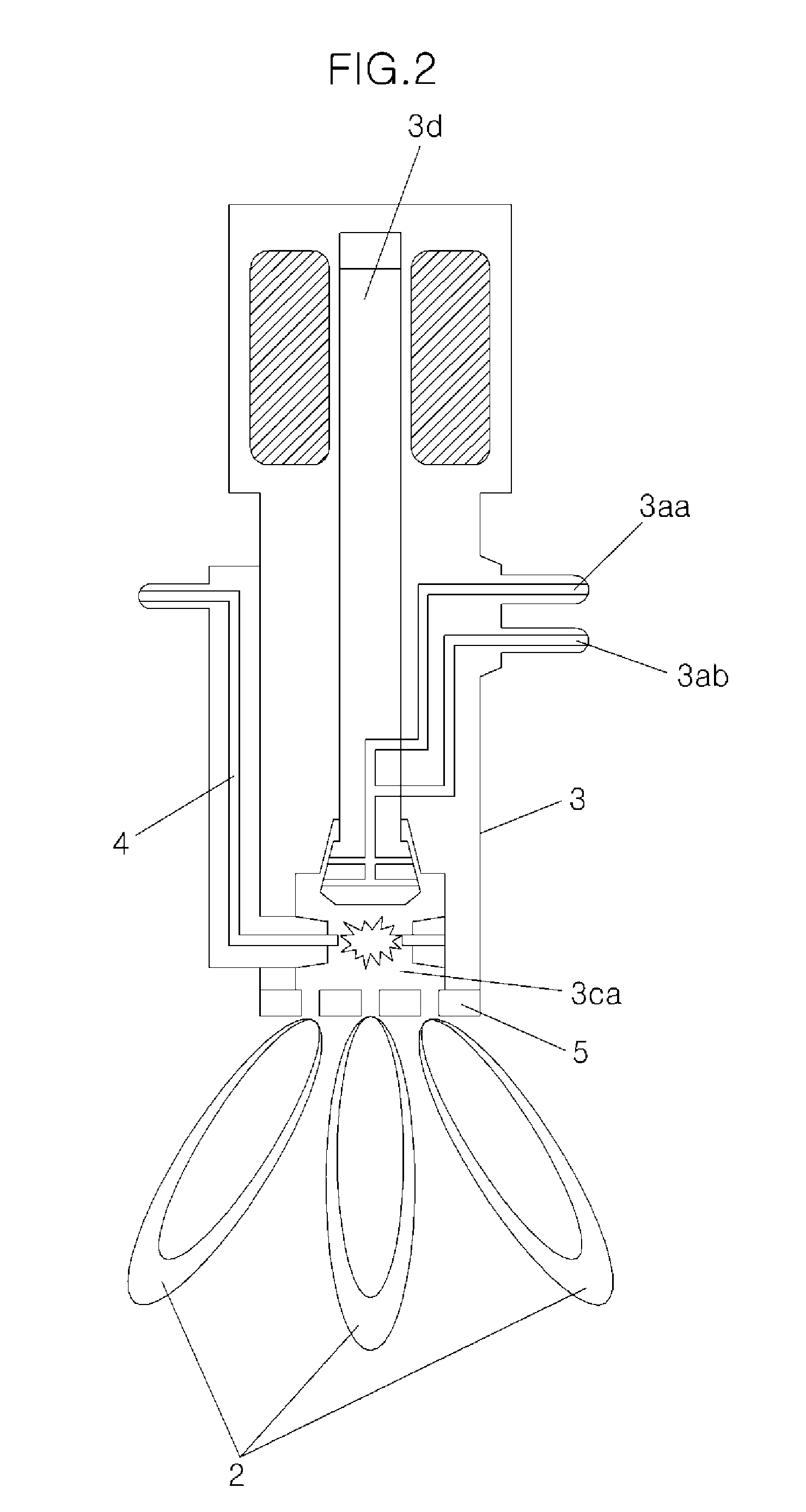Combustion generating device of internal combustion engine