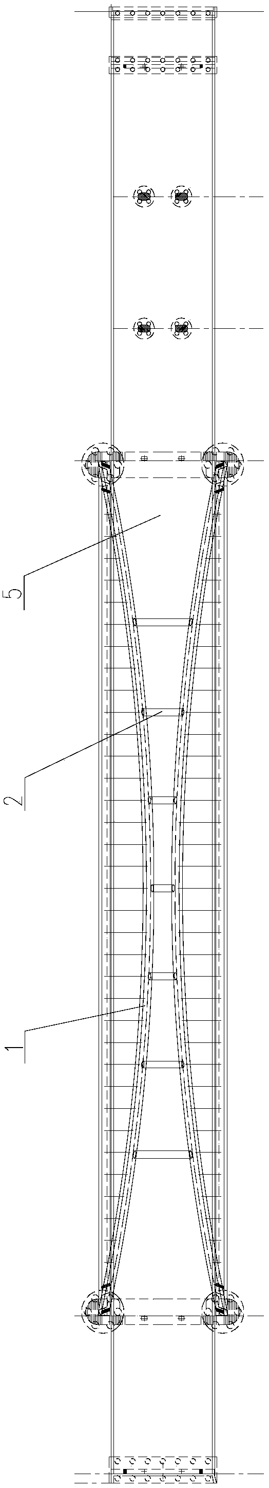 Constructing method of through steel box arch bridge