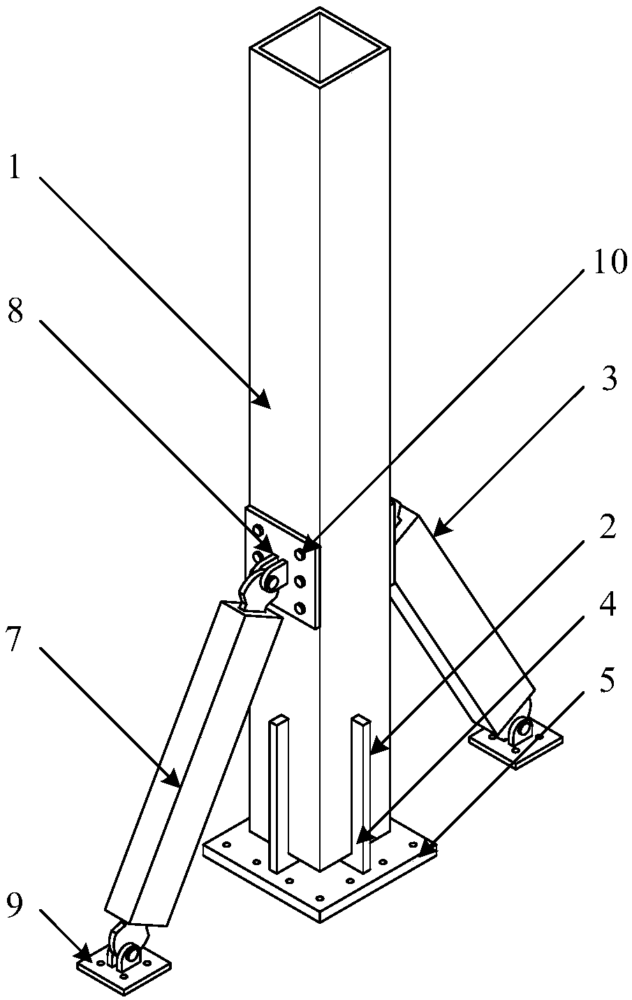 Post-earthquake function-recoverable cross-type column foot joint with additional inclined anti-side BRBs