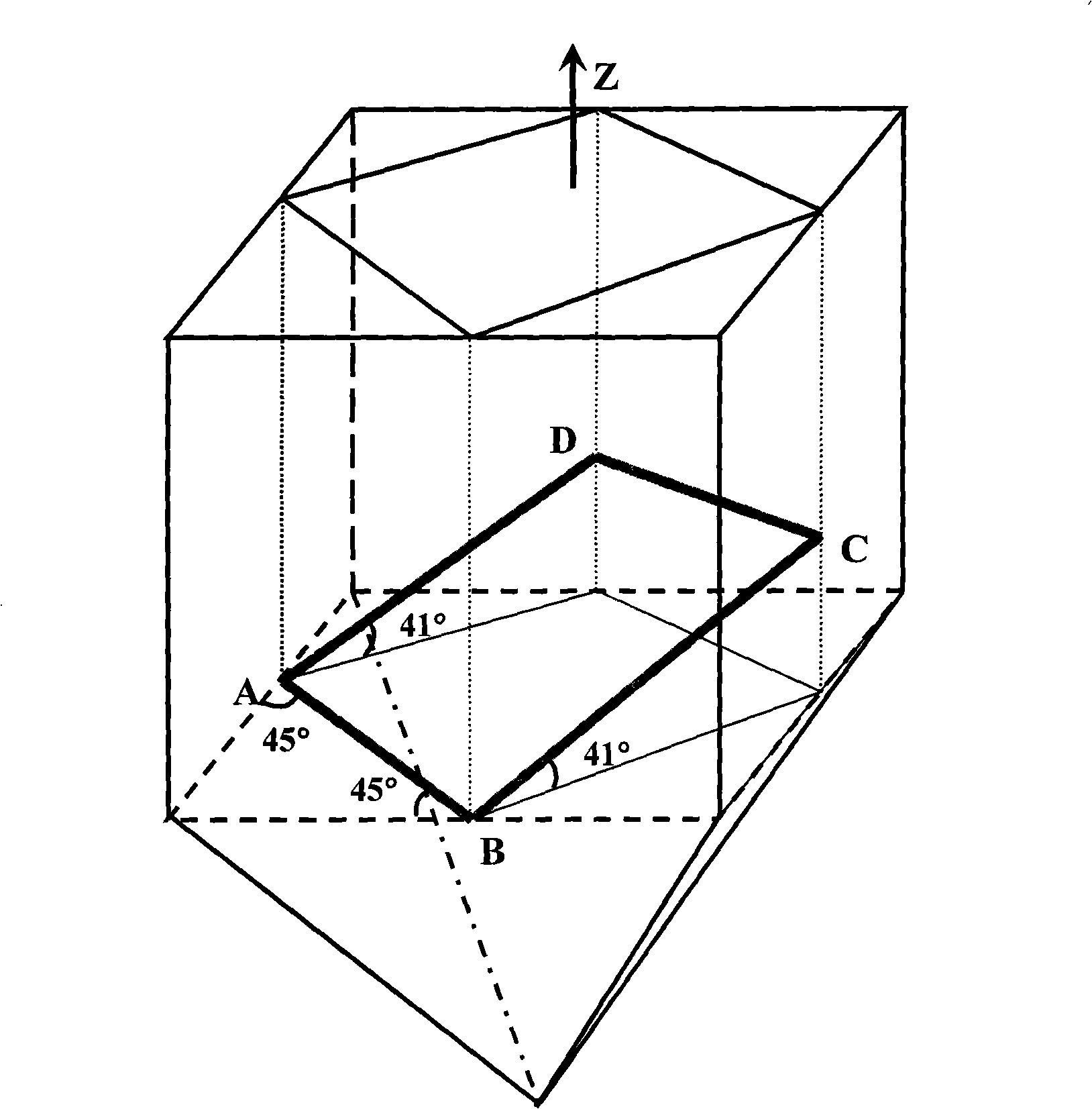 Device for cutting and fixing large scale potassium dihydrogen phosphate crystal, and method for preventing shaped blank sheet from cracking