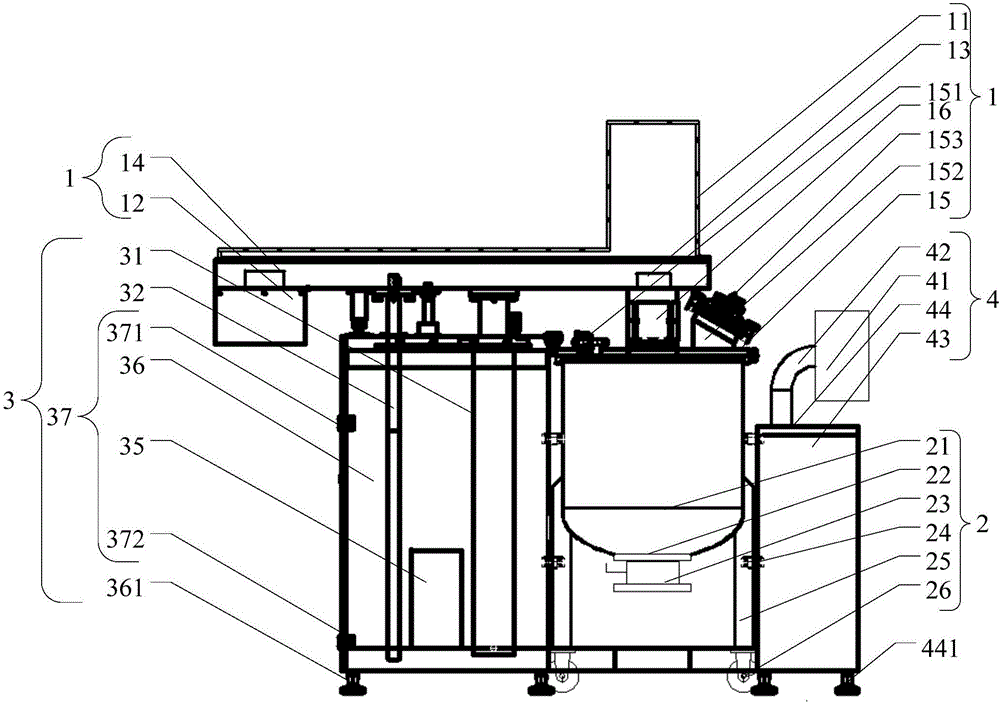 Wet material mixing machine