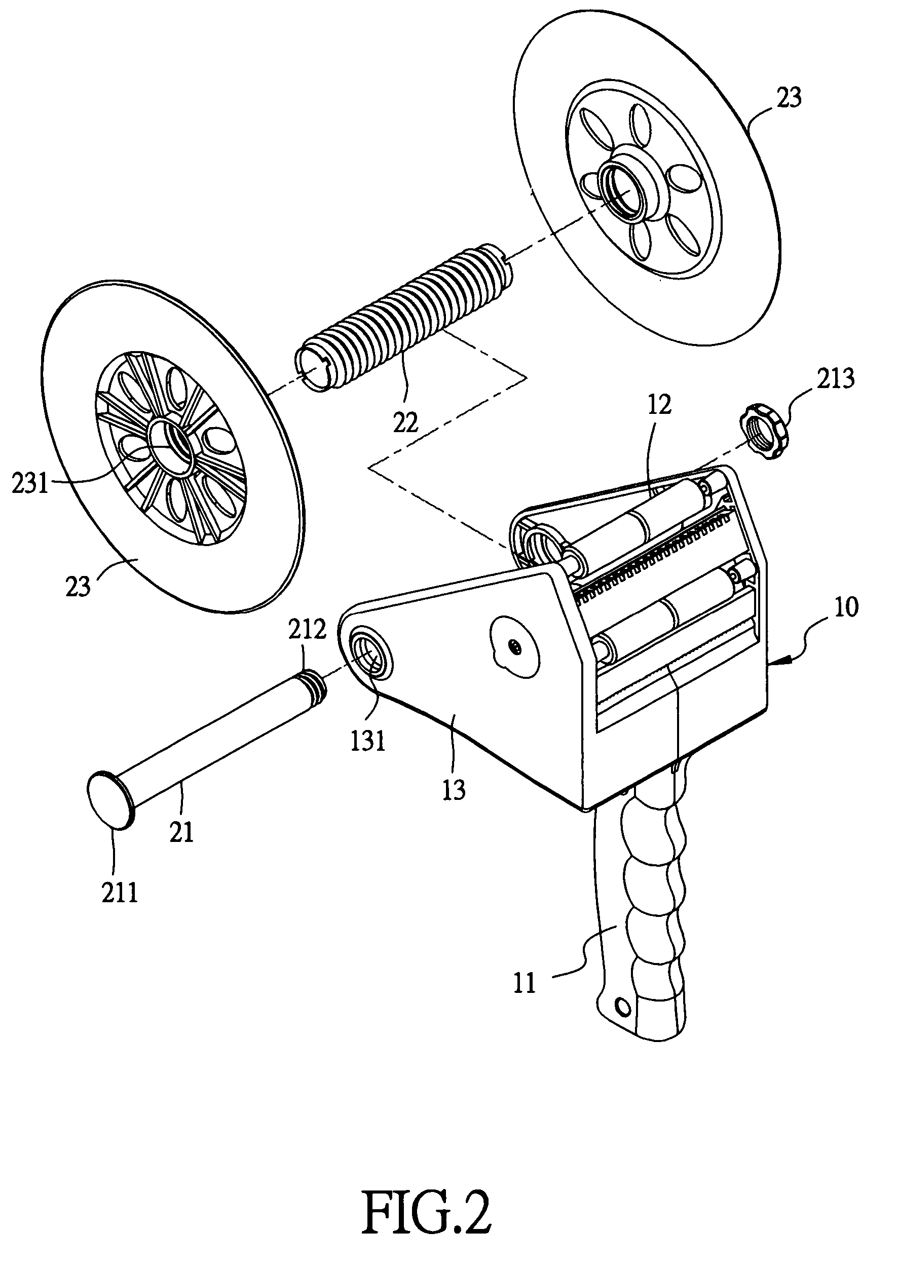 Tape-roll supporting device