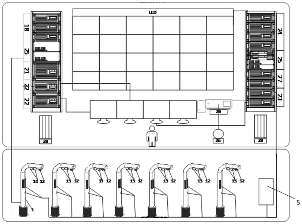 Fusion type intelligent integrated monitoring system