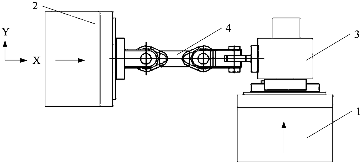 Decoupling mechanism for two-axis synchronous vibration test and test device