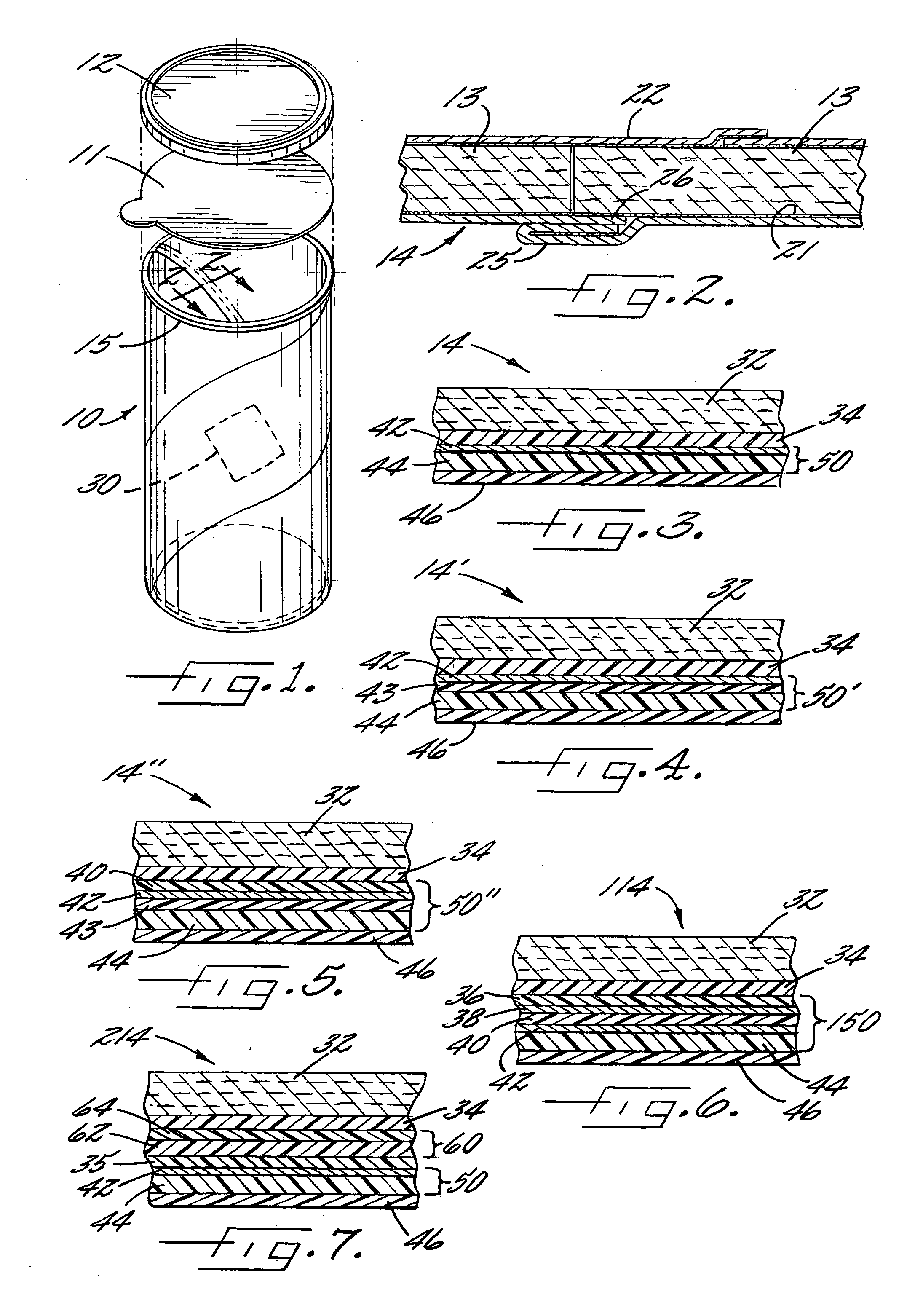 Composite container with RFID device and high-barrier liner