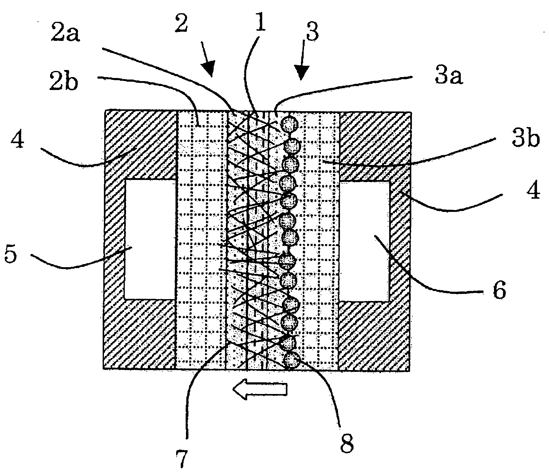 Solid polymer electrolyte fuel battery cell and fuel battery using same