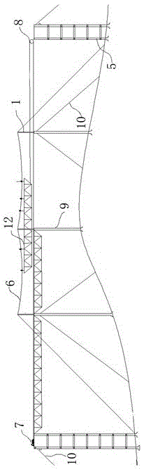 High-altitude sliding hoisting device of corridor truss of mountain and implementing method of high-altitude sliding hoisting device