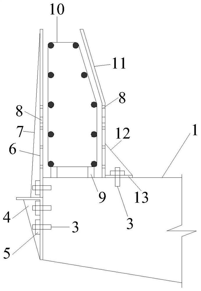 Construction method of cast-in-place concrete guardrail