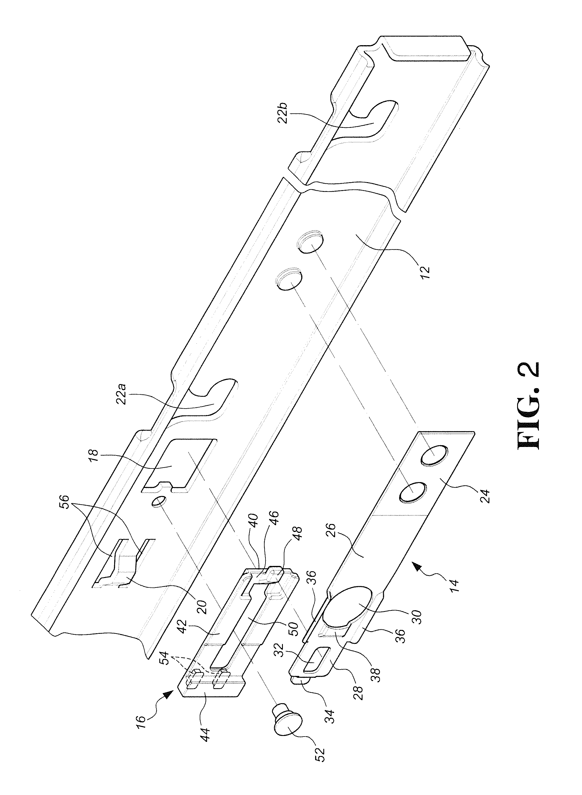 Installation device for slide assembly