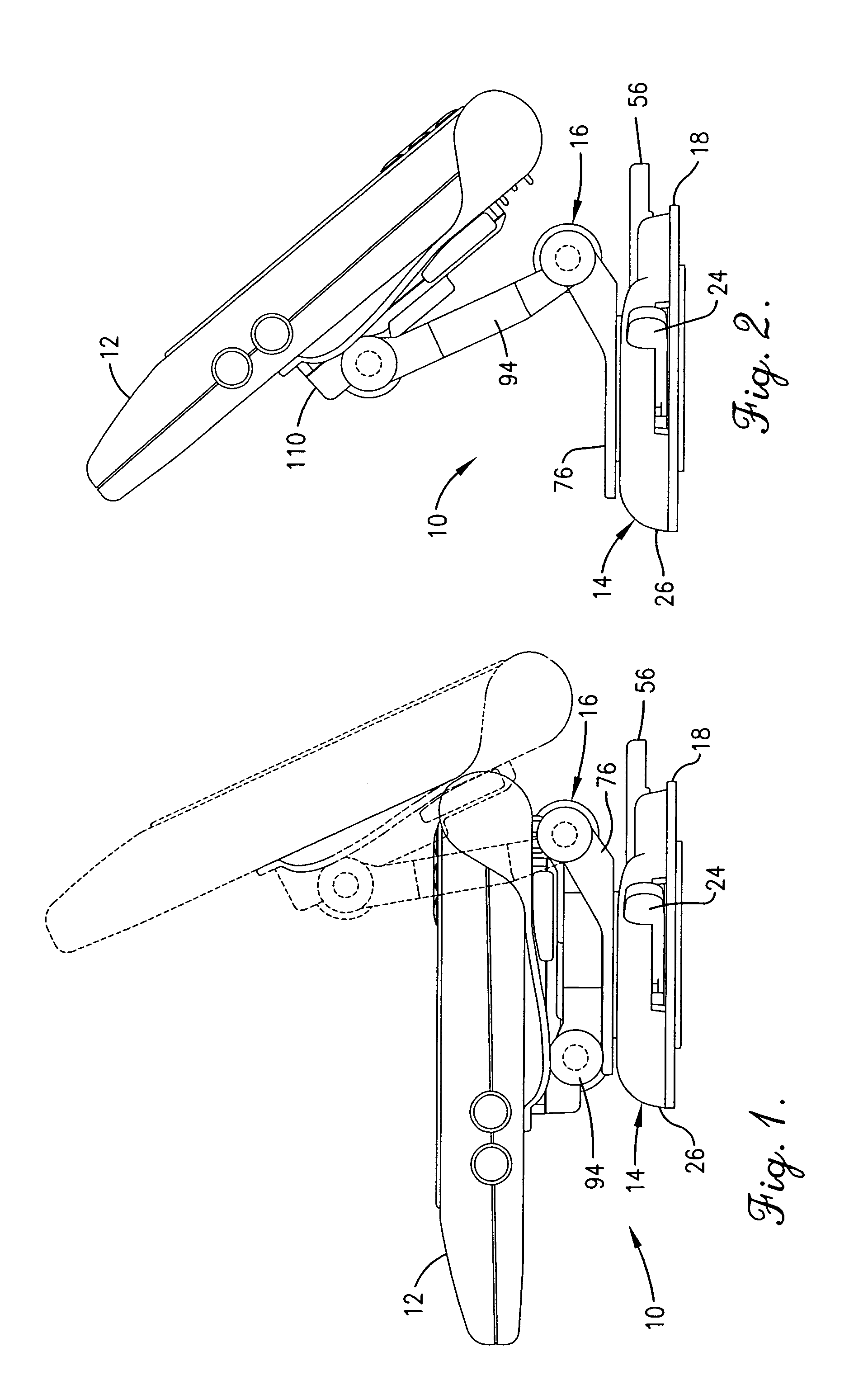 Multi-position articulating mounting apparatus for an electronic device