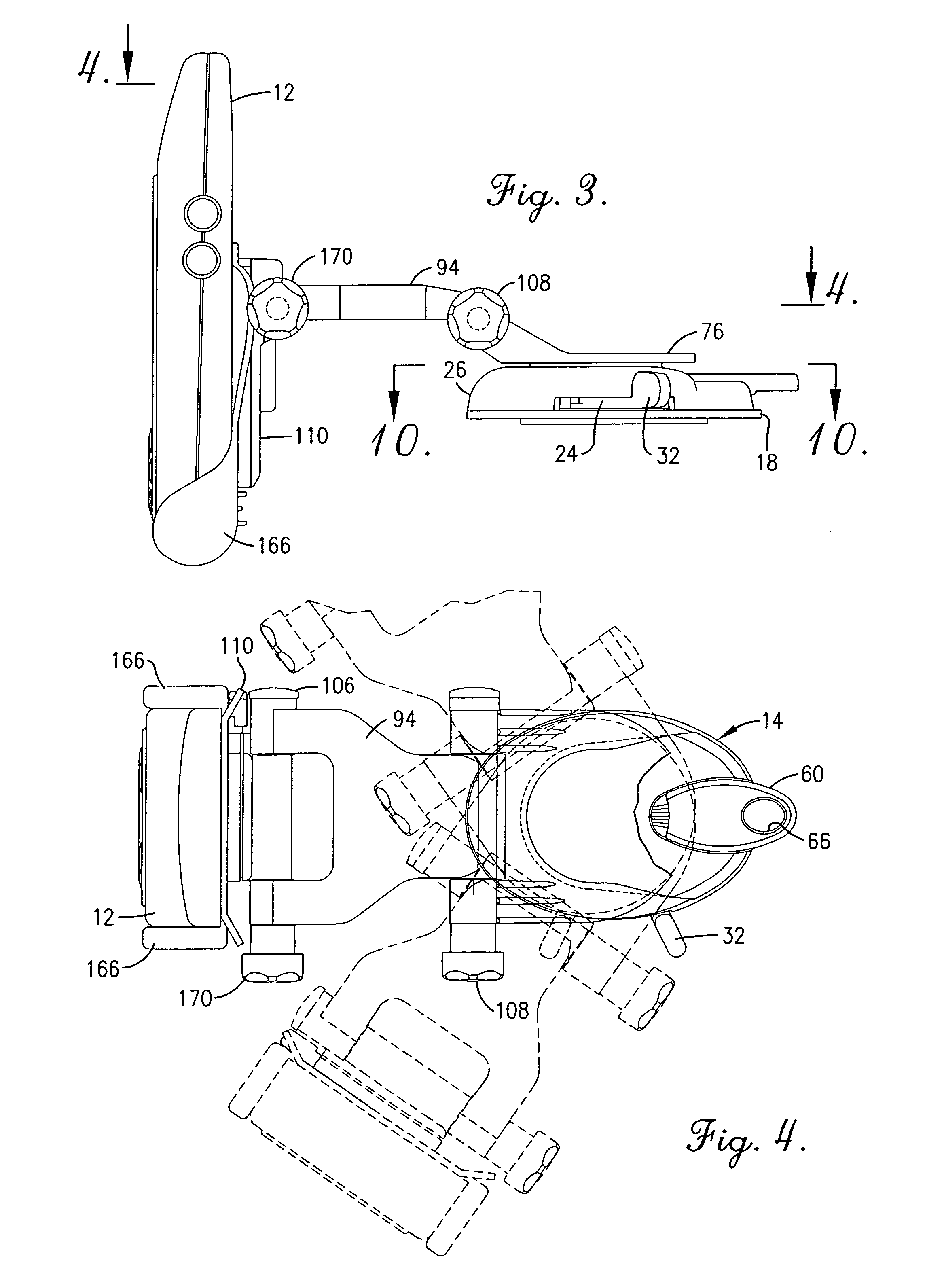 Multi-position articulating mounting apparatus for an electronic device