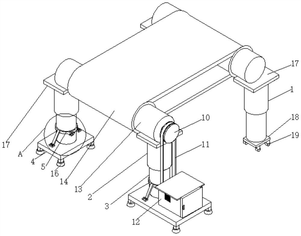 Waterproof fastening device for highway bridge construction