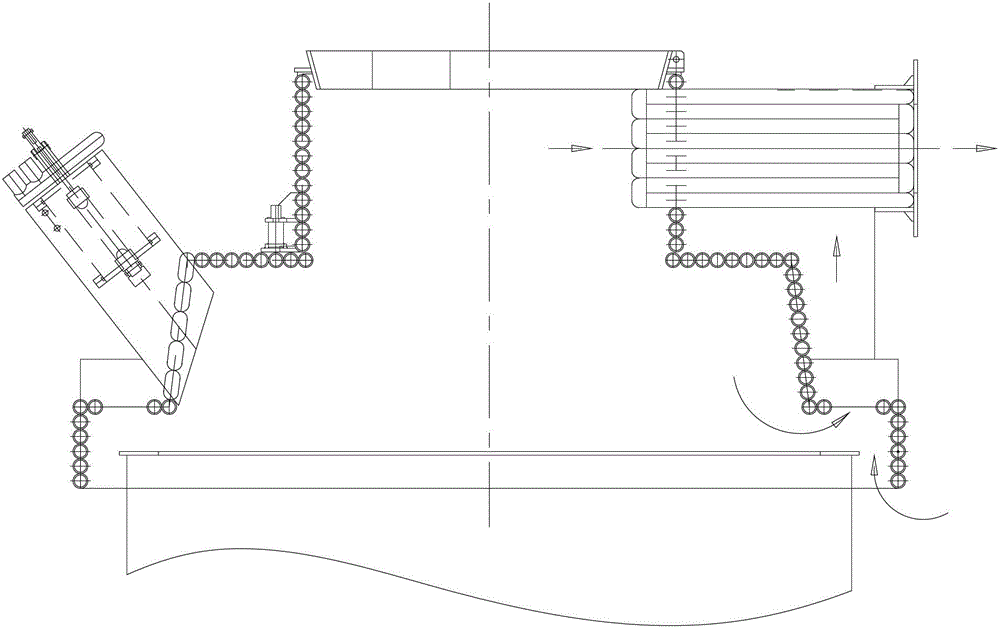 Water-cooling inert gas furnace cover