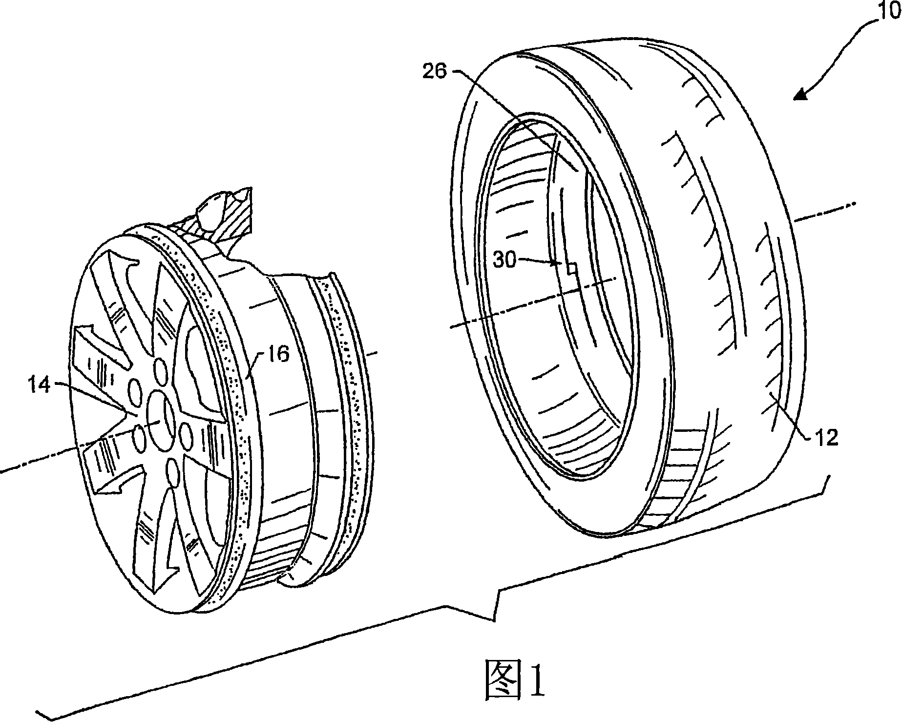 Tyre electronic component with multi-frequency antenna