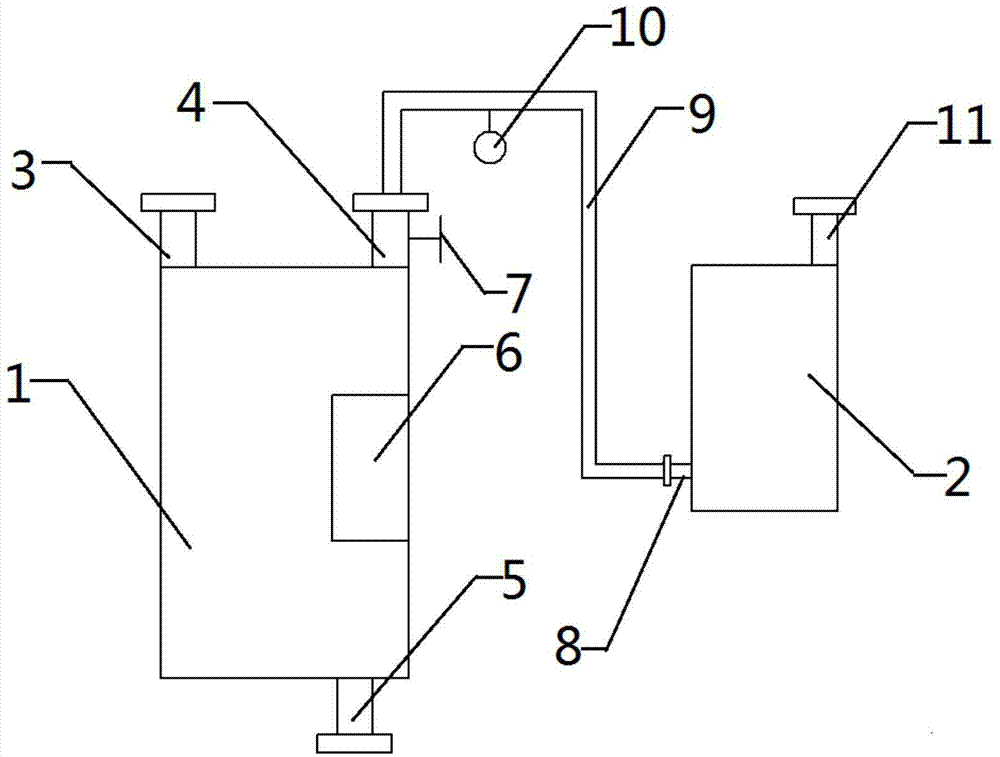 Tail gas absorption device used in preparation of sodium pentachlorophenate