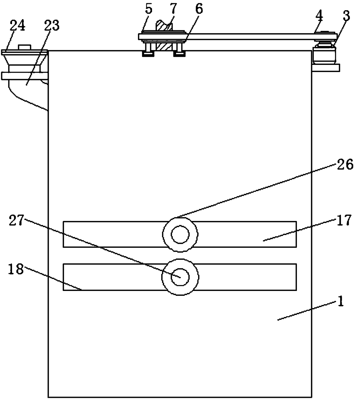 Fiber raw material stirring device for spinning