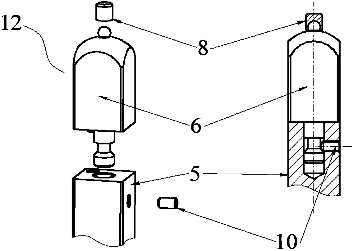 A positioning device and method for flexible multi-point forming of wall panel parts