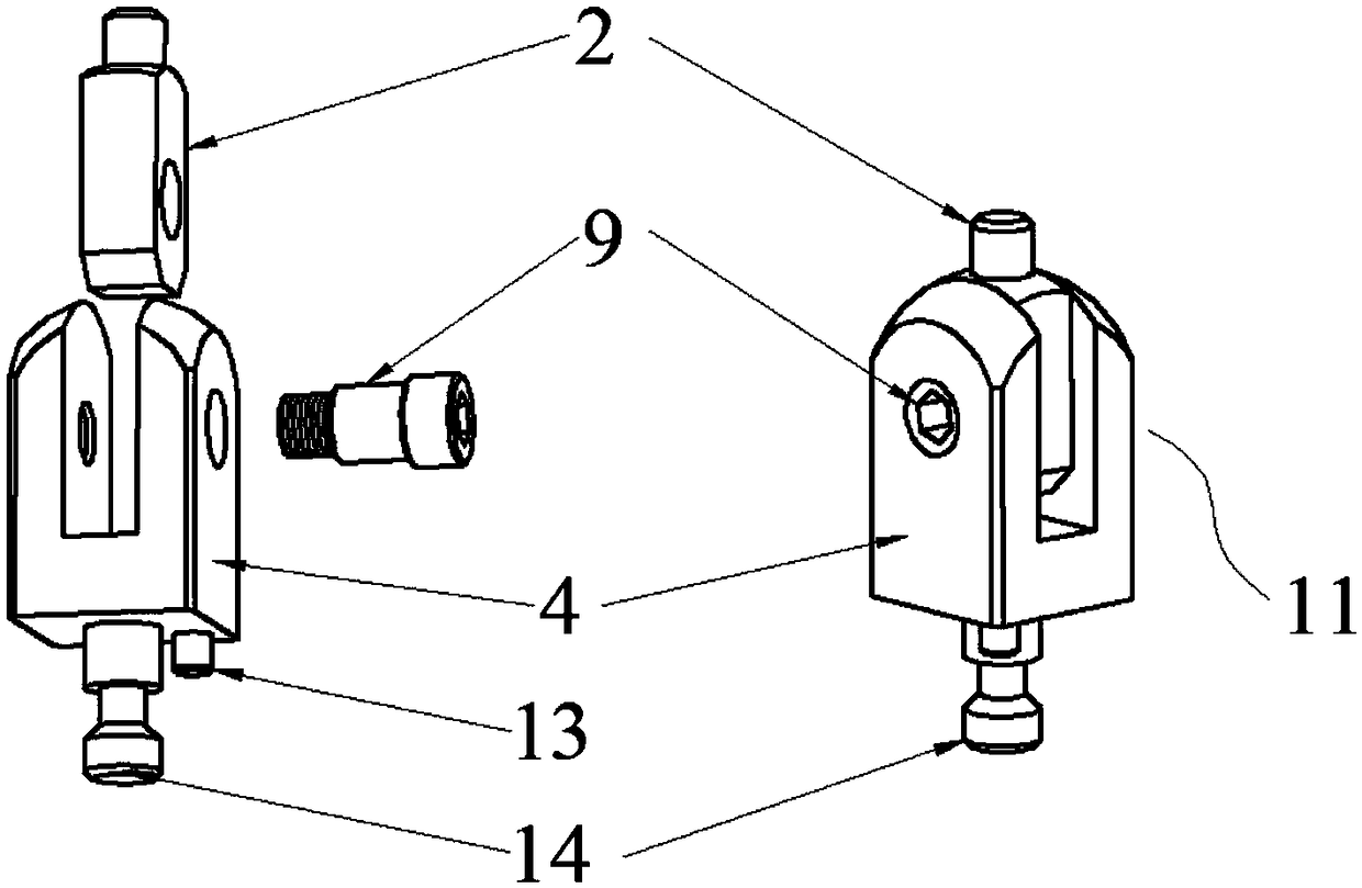 A positioning device and method for flexible multi-point forming of wall panel parts