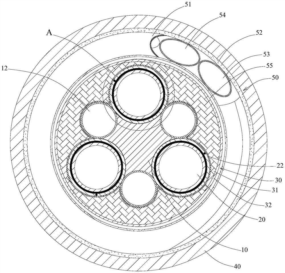 A variable hardness flexible cable