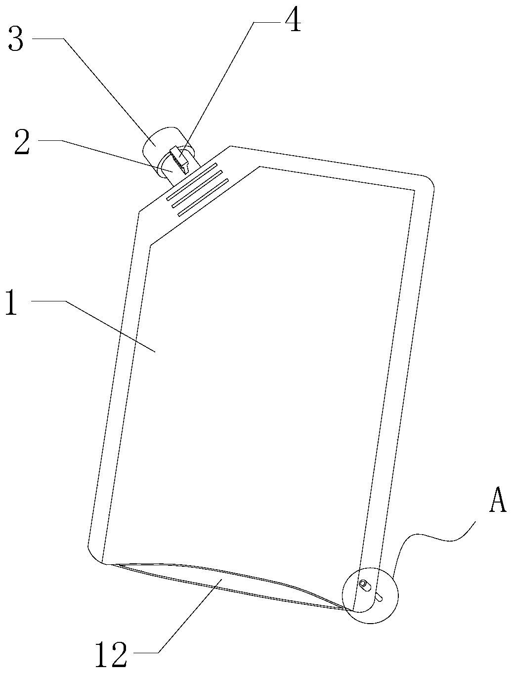 Fall-resistant liquid packaging bag