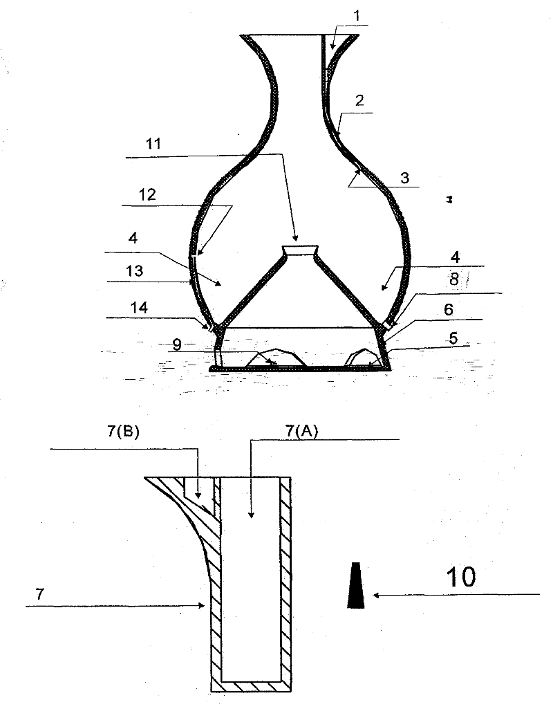 Multifunctional device integrating functions of vase, fish container and flytrap