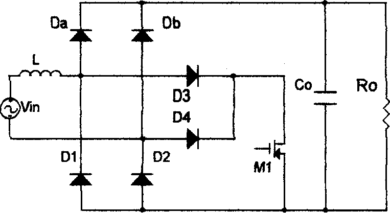 Soft switch power factor correcting circuit