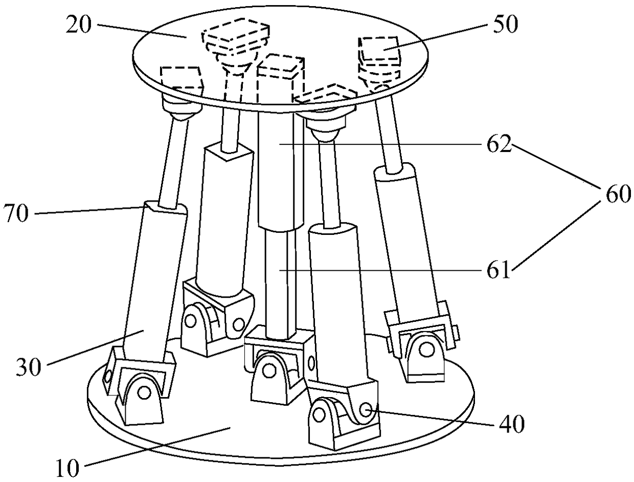 Parallel-series mixing device with four branched chains driving single branch chain for servo
