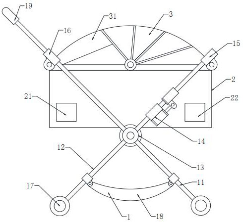 A light and foldable multi-directional shock-absorbing anti-smog smart baby stroller