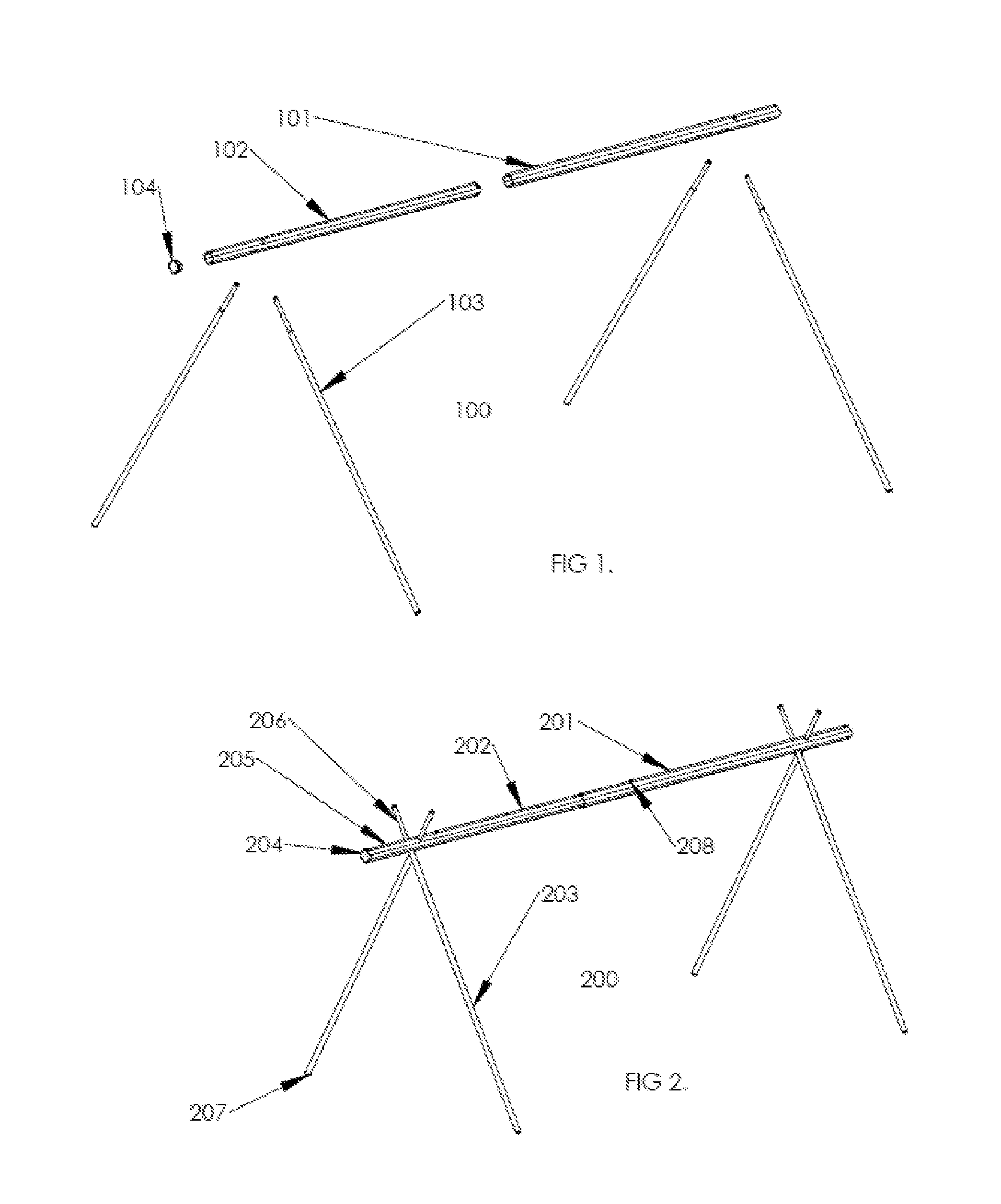 Support structures for hanging equipment