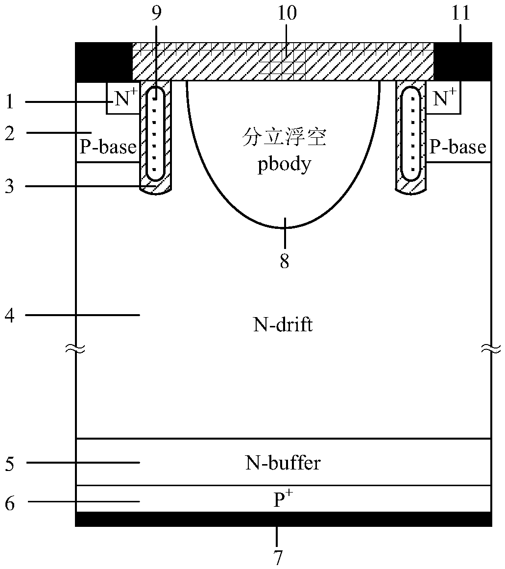 An IGBT device with low noise and low switching loss