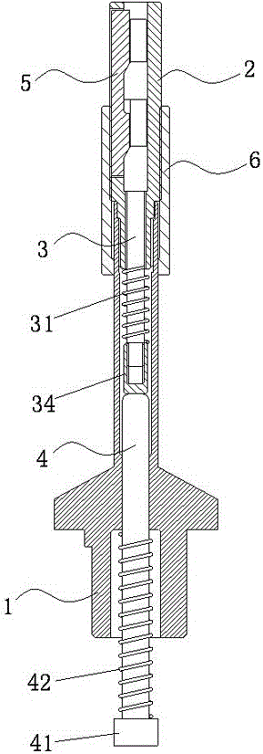 Oil pressure type automatic externally stretched grinding rod for internal diameter grinding and its use method