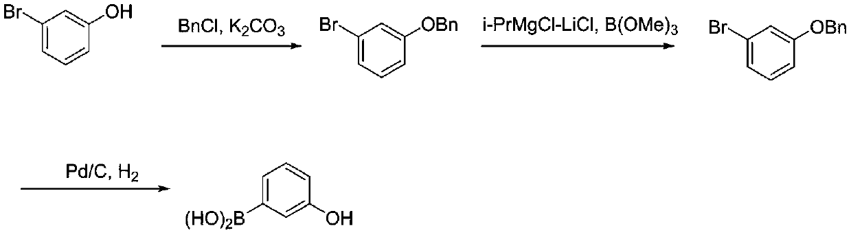 Preparation method of hydroxyphenylboronic acid