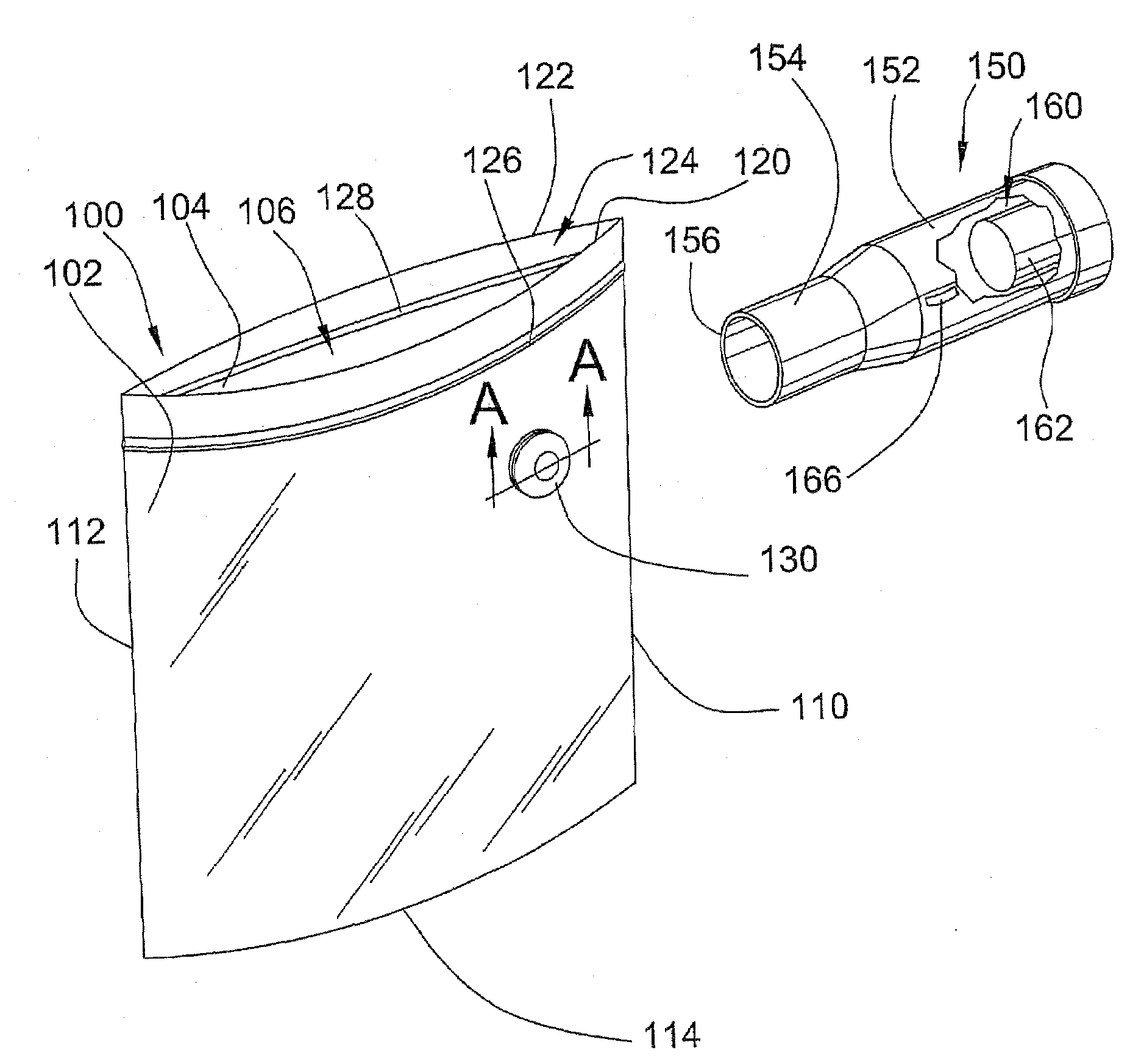 Device and method for evacuating a storage bag