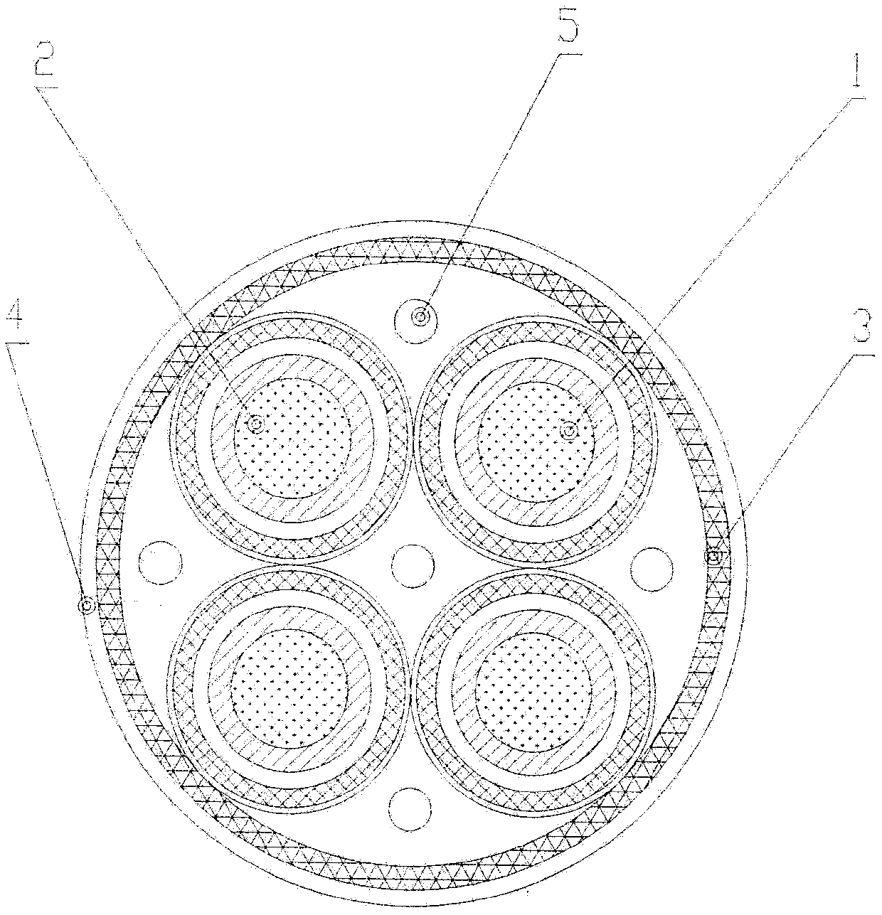 Low-cost ultra-large capacitance high-reliability thermocouple compensation cable