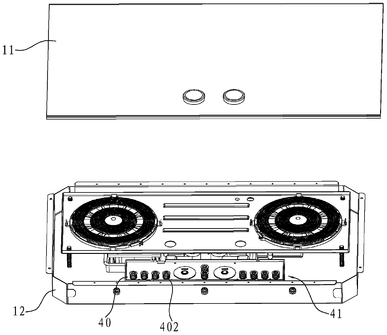 A control panel structure for household appliances