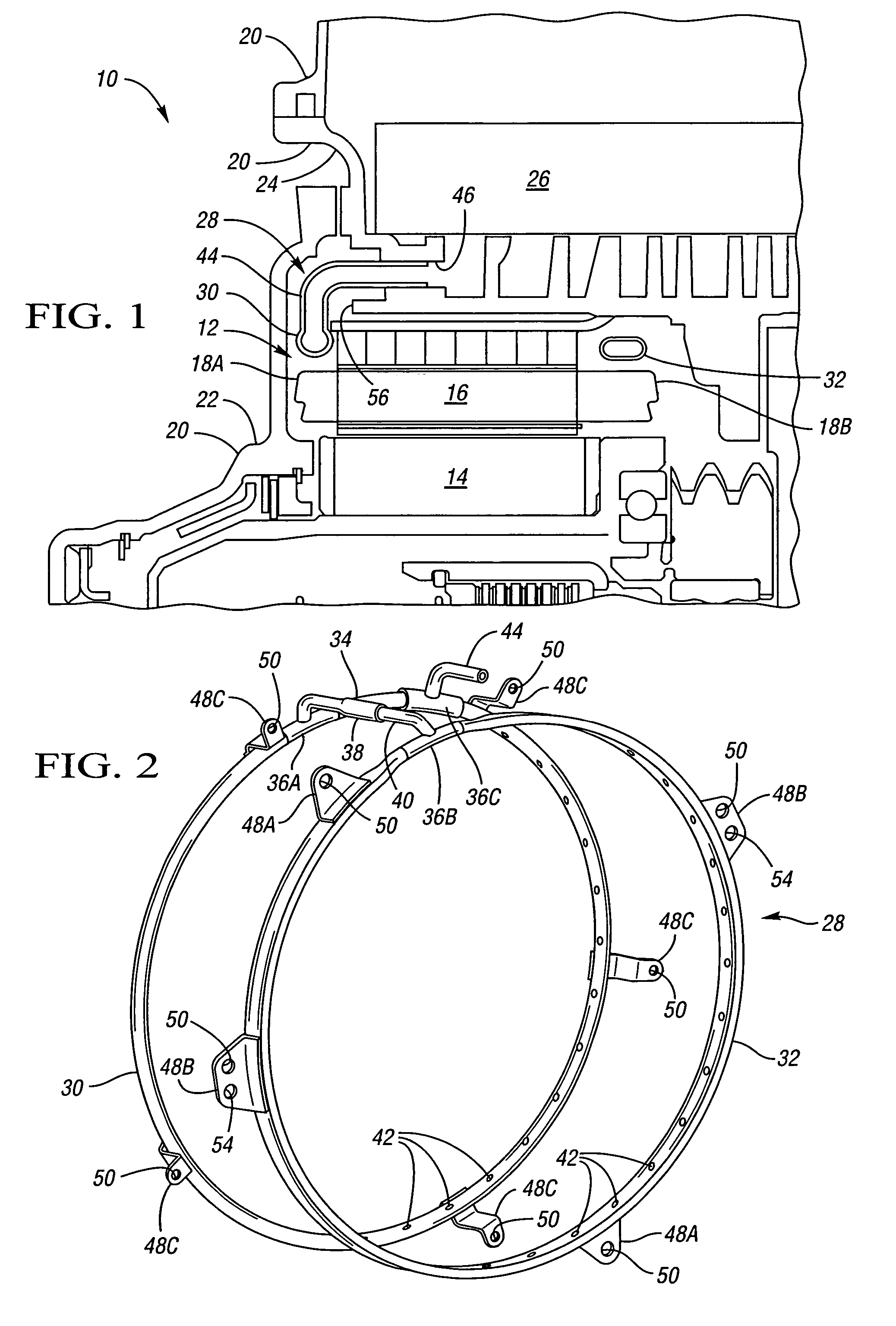Stator cooling system for a hybrid transmission
