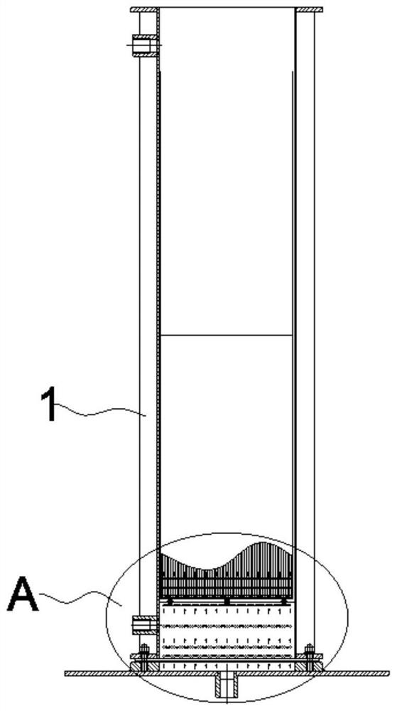 Straight-through type honeycomb filler biological membrane reaction system