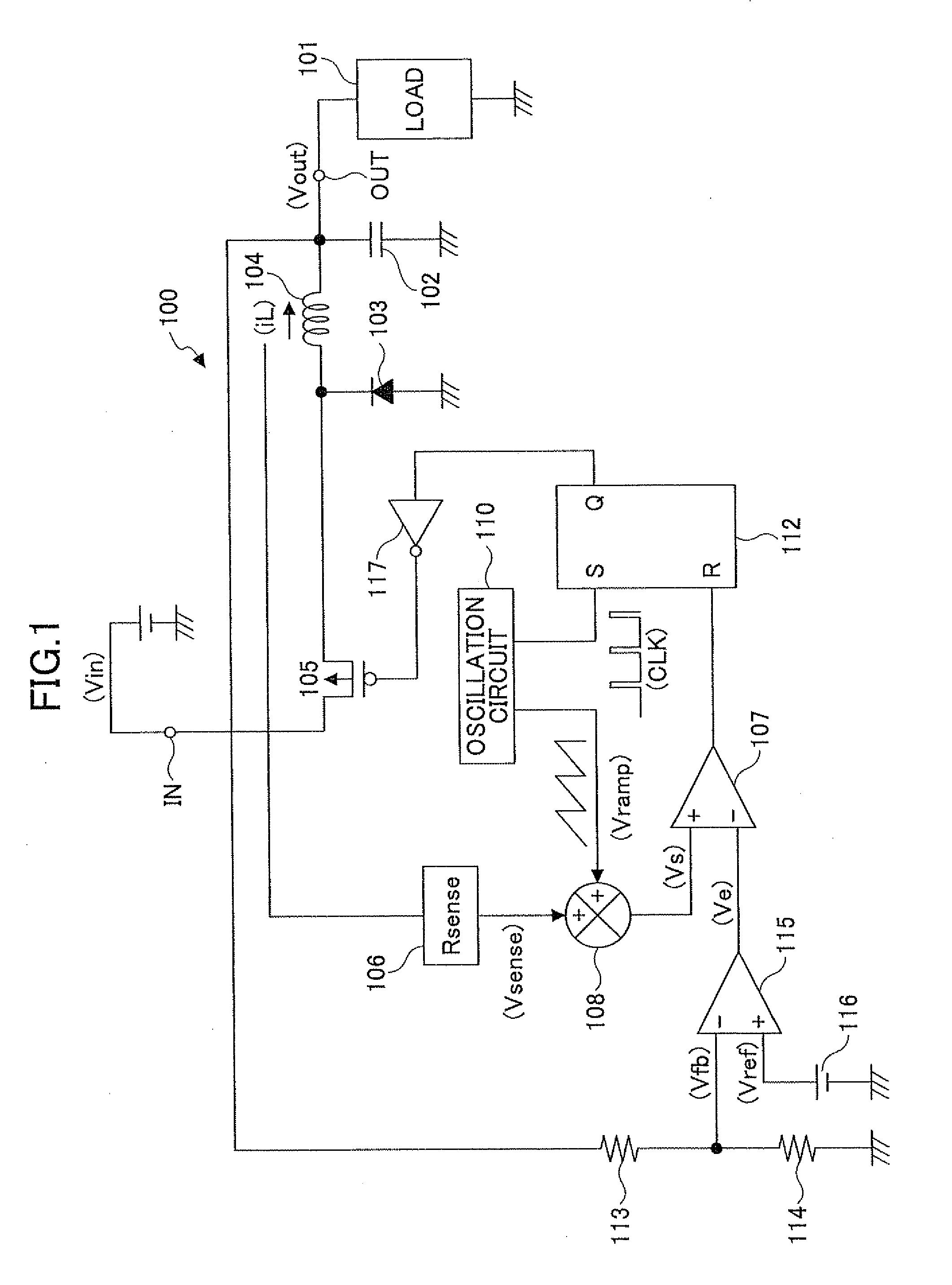 Current-mode control switching regulator and operations control method thereof